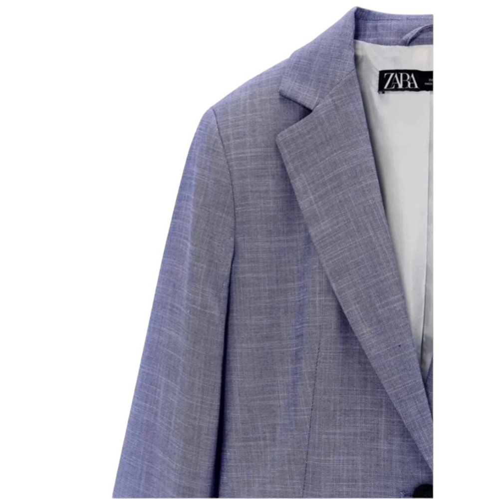 NWT ZARA Heathered Tailored Jacket - Picture 4 of 10